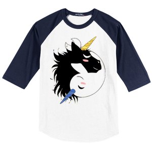 Unicorn Ying Yang Baseball Sleeve Shirt