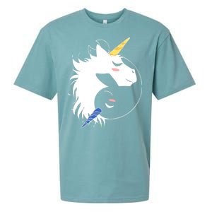 Unicorn Ying Yang Sueded Cloud Jersey T-Shirt