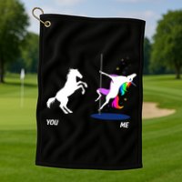 Unicorn You Me Golf Towel