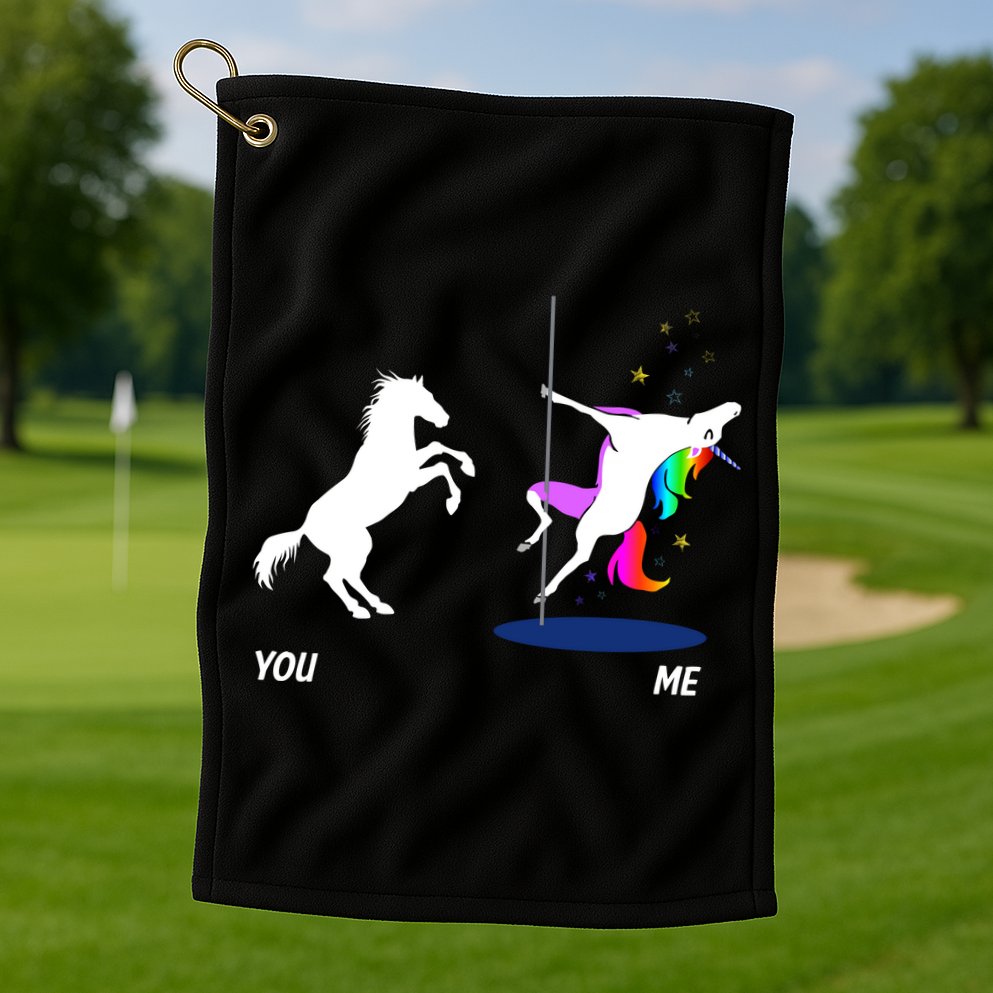 Unicorn You Me Golf Towel