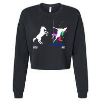 Unicorn You Me Cropped Pullover Crew