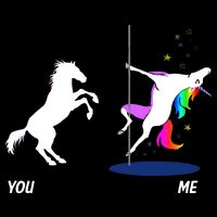 Unicorn You Me Cropped Pullover Crew