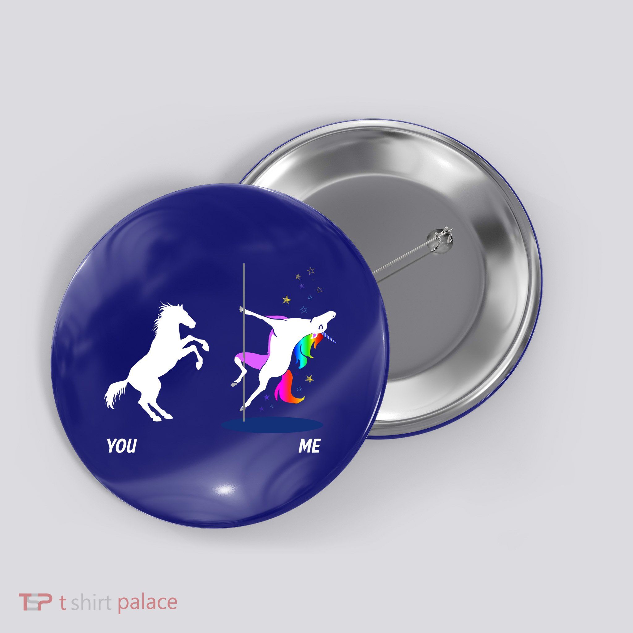 Unicorn You Me Button