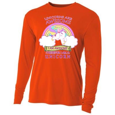 Unicorns Are Awesome Therefor I Am S Unicorn Cooling Performance Long Sleeve Crew