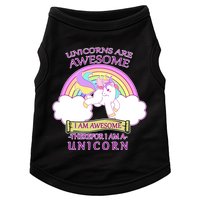 Unicorns Are Awesome Therefor I Am S Unicorn Doggie Tank