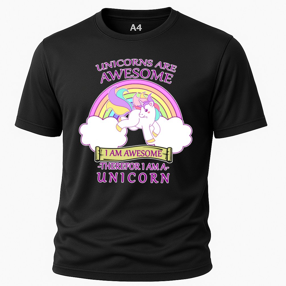 Unicorns Are Awesome Therefor I Am S Unicorn Performance Shirt