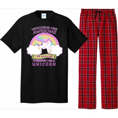 Unicorns Are Awesome Therefor I Am S Unicorn Pajama Set