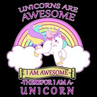 Unicorns Are Awesome Therefor I Am S Unicorn Flat Bill Trucker Hat