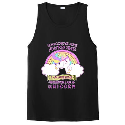 Unicorns Are Awesome Therefor I Am S Unicorn PosiCharge Competitor Tank