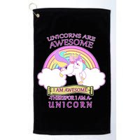 Unicorns Are Awesome Therefor I Am S Unicorn Golf Towel