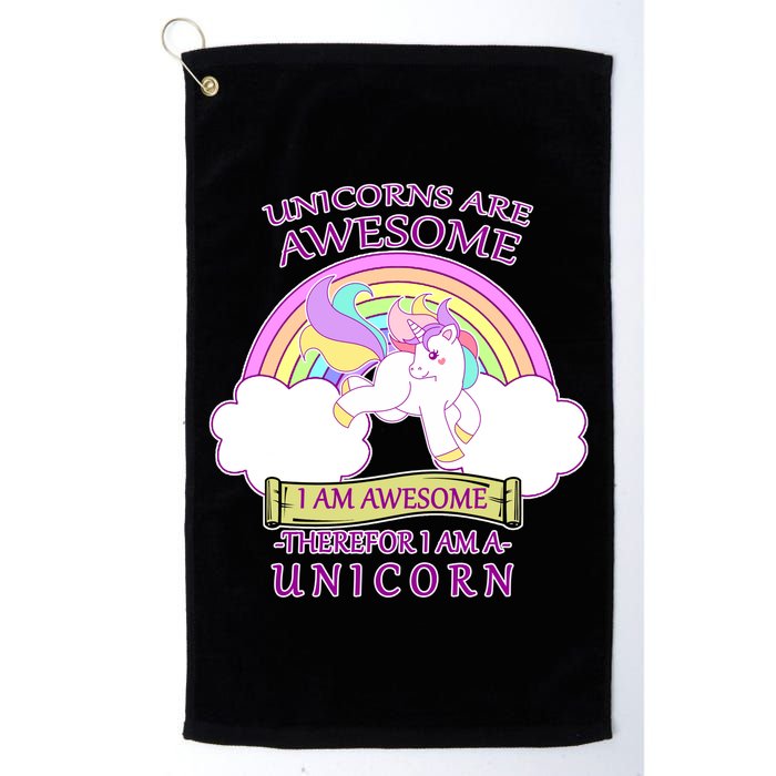 Unicorns Are Awesome Therefor I Am S Unicorn Golf Towel
