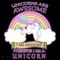 Unicorns Are Awesome Therefor I Am S Unicorn Crop Top