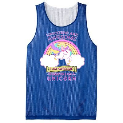 Unicorns Are Awesome Therefor I Am S Unicorn Mesh Reversible Basketball Jersey Tank