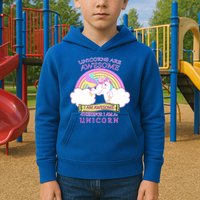 Unicorns Are Awesome Therefor I Am S Unicorn Kids Hoodie