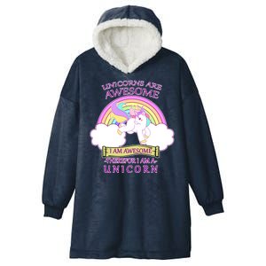 Unicorns Are Awesome Therefor I Am S Unicorn Hooded Wearable Blanket