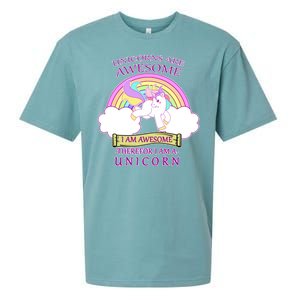 Unicorns Are Awesome Therefor I Am S Unicorn Sueded Cloud Jersey T-Shirt