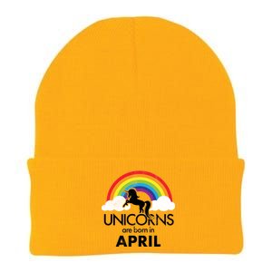 Unicorns Are Born in April Knit Cap Winter Beanie