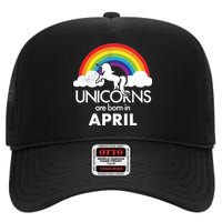 Unicorns Are Born in April High Crown Mesh Back Trucker Hat