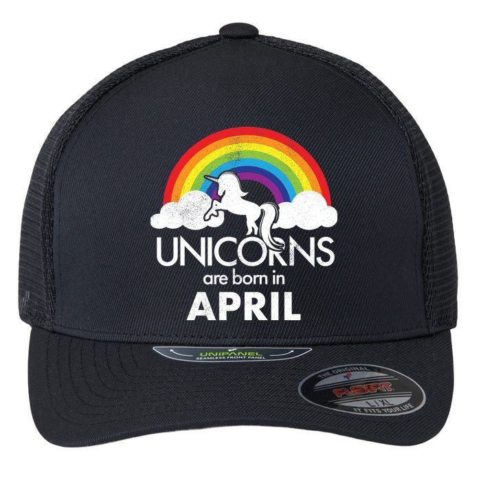 Unicorns Are Born in April Flexfit Unipanel Trucker Cap