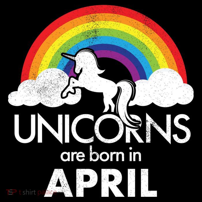 Unicorns Are Born In April Full-Length Apron With Pockets