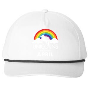 Unicorns Are Born in April Snapback Five-Panel Rope Hat