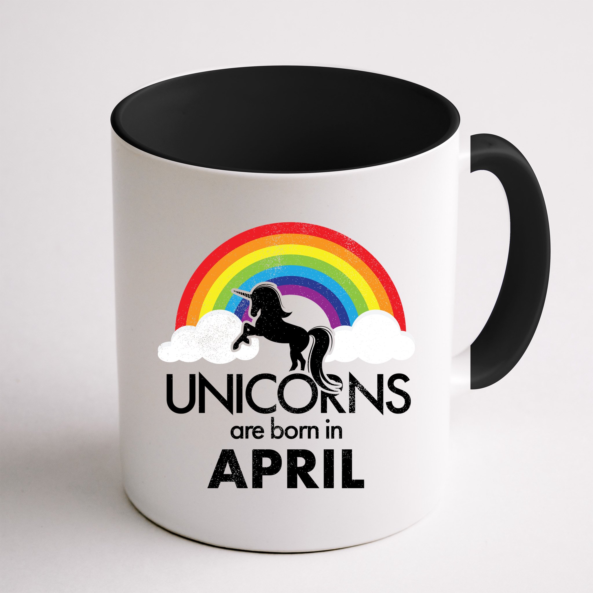 Unicorns Are Born In April Mug