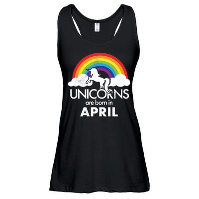 Unicorns Are Born in April Ladies Essential Flowy Tank