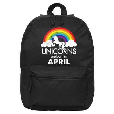 Unicorns Are Born in April 16 in Basic Backpack