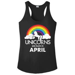 Unicorns Are Born in April Ladies PosiCharge Competitor Racerback Tank