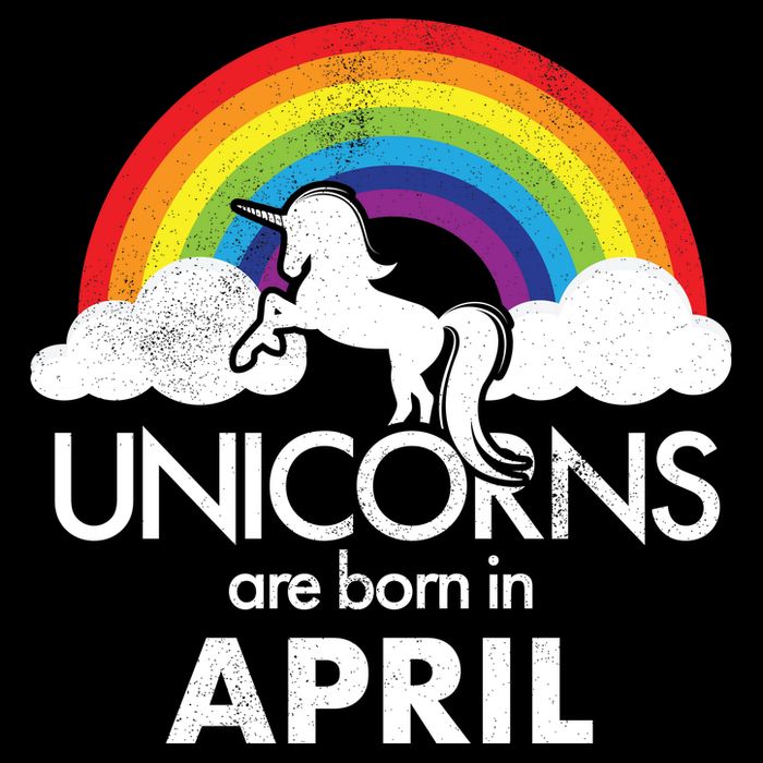 Unicorns Are Born in April Premium T-Shirt