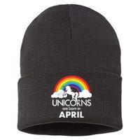 Unicorns Are Born in April Sustainable Knit Beanie