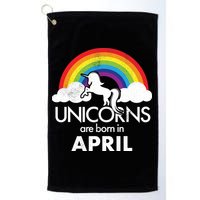 Unicorns Are Born In April Golf Towel