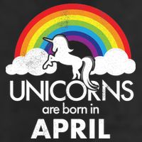 Unicorns Are Born In April Golf Towel