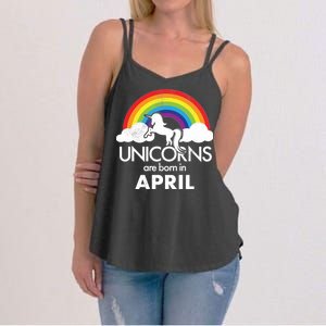 Unicorns Are Born in April Women's Strappy Tank