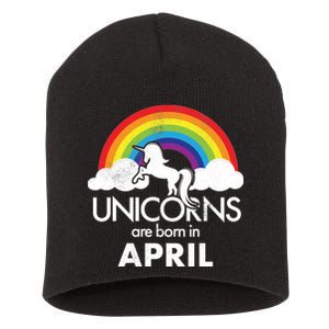 Unicorns Are Born in April Short Acrylic Beanie