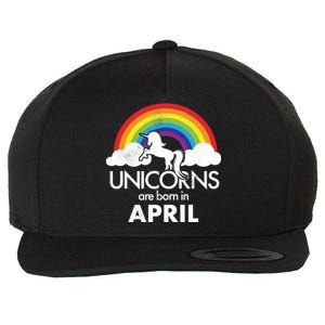 Unicorns Are Born in April Wool Snapback Cap