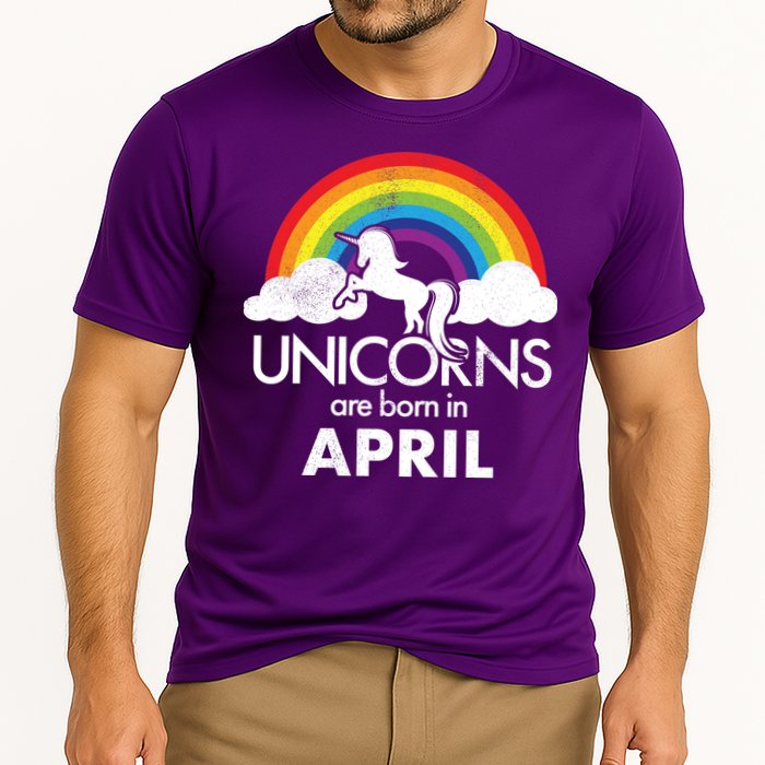 Unicorns Are Born In April Cooling Performance Crew T-Shirt