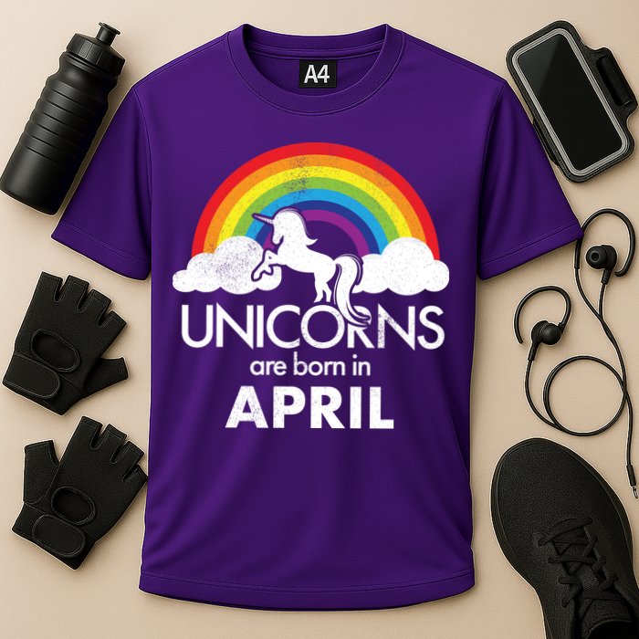 Unicorns Are Born In April Cooling Performance Crew T-Shirt
