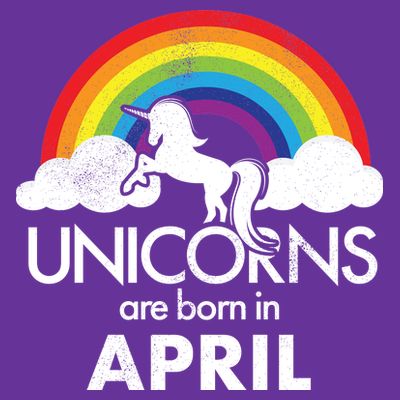 Unicorns Are Born In April T-Shirt