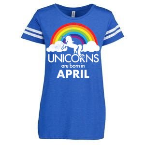 Unicorns Are Born in April Enza Ladies Jersey Football T-Shirt