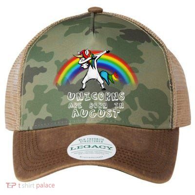 Unicorns are Born in August Birthday Legacy Tie Dye Trucker Hat