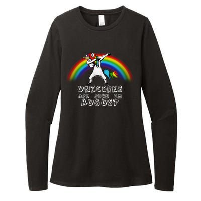 Unicorns are Born in August Birthday Womens CVC Long Sleeve Shirt