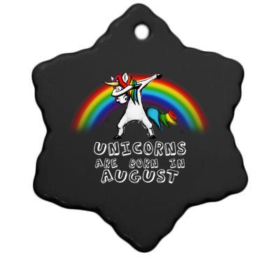 Unicorns are Born in August Birthday Ceramic Star Ornament