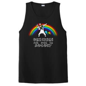 Unicorns are Born in August Birthday PosiCharge Competitor Tank