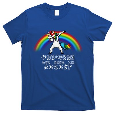 Unicorns are Born in August Birthday T-Shirt