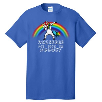 Unicorns are Born in August Birthday Tall T-Shirt