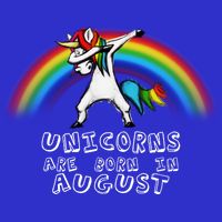 Unicorns are Born in August Birthday Button