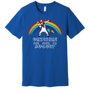 Unicorns are Born in August Birthday Premium T-Shirt