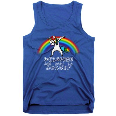 Unicorns are Born in August Birthday Tank Top