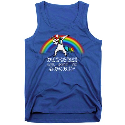 Unicorns are Born in August Birthday Tank Top